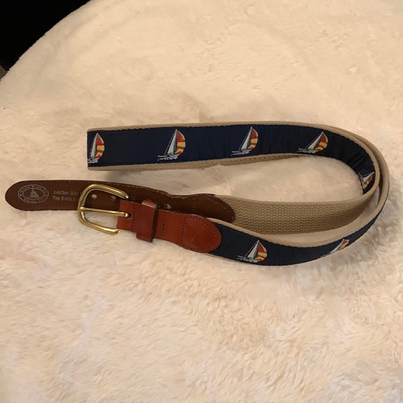 Accessories Vintage Nautical Belt Sailboats Essex Ct Leatherman